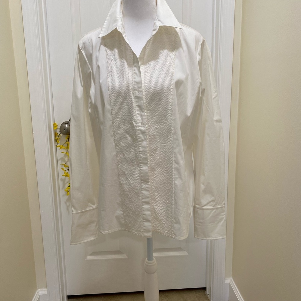 Long sleeve white blouse